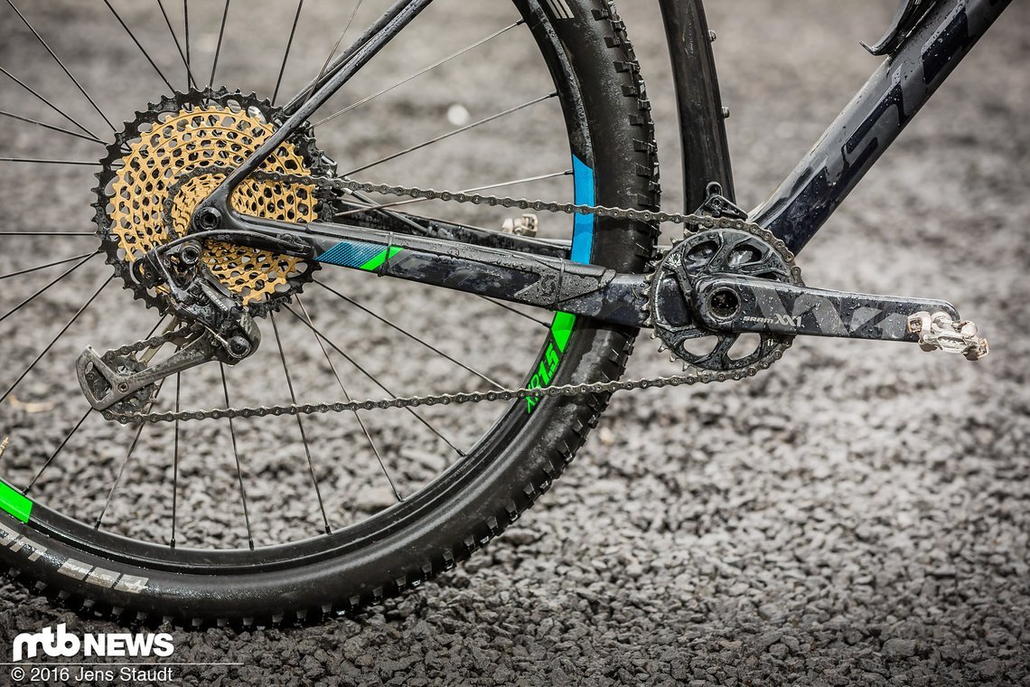 Die SRAM XX1 Eagle zeigte eine souveräne Performance und ist auch nach mehrmonatigem Einsatz noch optimal in Schuss.