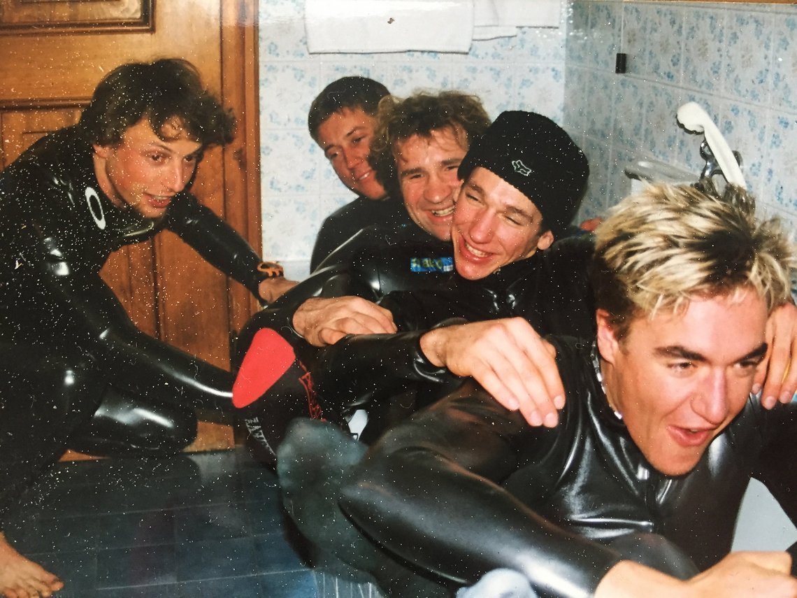 In der Badewanne mit Mario Thoma, Adrian Vesenbeckh, Florian Dietrich und Michael Gölles