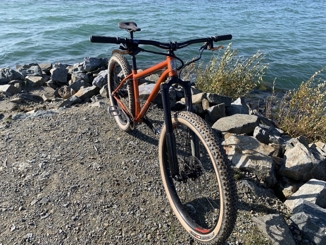 Das Cockpit basiert auf einem Ritchey-Lenker und kommt recht aufgeräumt daher