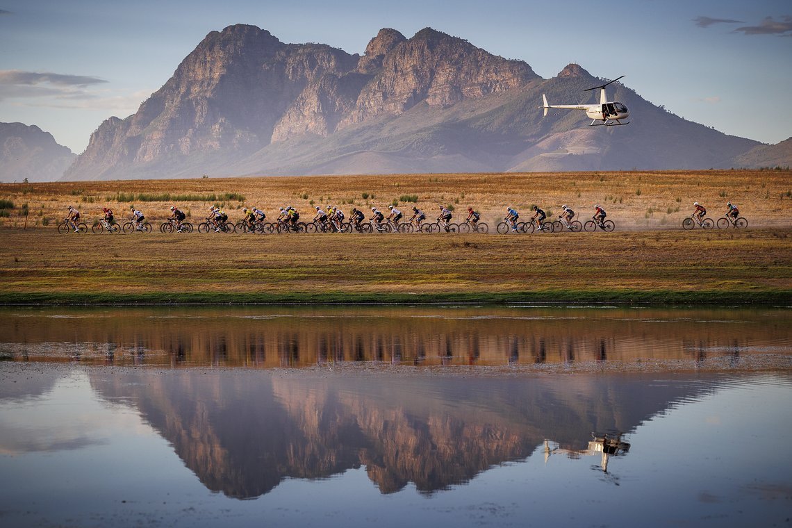 riders during Stage 4 of the 2025 Absa Cape Epic Mountain Bike stage race held at Fairview, Paarl, Cape Town, South Africa on the 20th March 2025. Photo by Sam Clark/Cape Epic
PLEASE ENSURE THE APPROPRIATE CREDIT IS GIVEN TO THE PHOTOGRAPHER AND ABSA