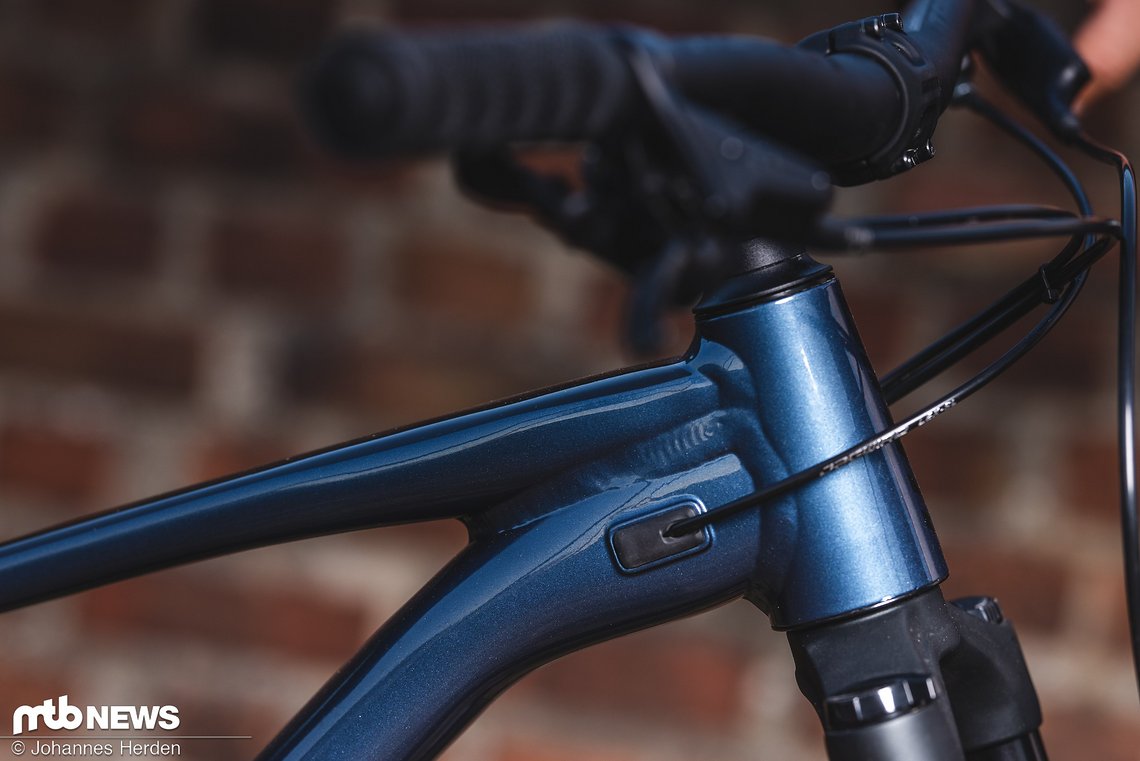 Schicke Lackierung gibt es beim Fathom in zwei Varianten. Unser Testbike trägt die Farbe „Blue Ashes“.