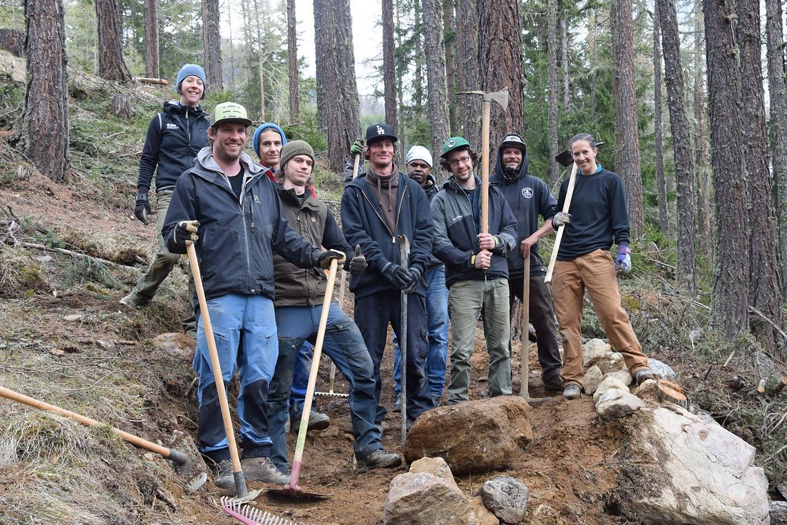 Die Schüler der Trailbuildung School in Sölden