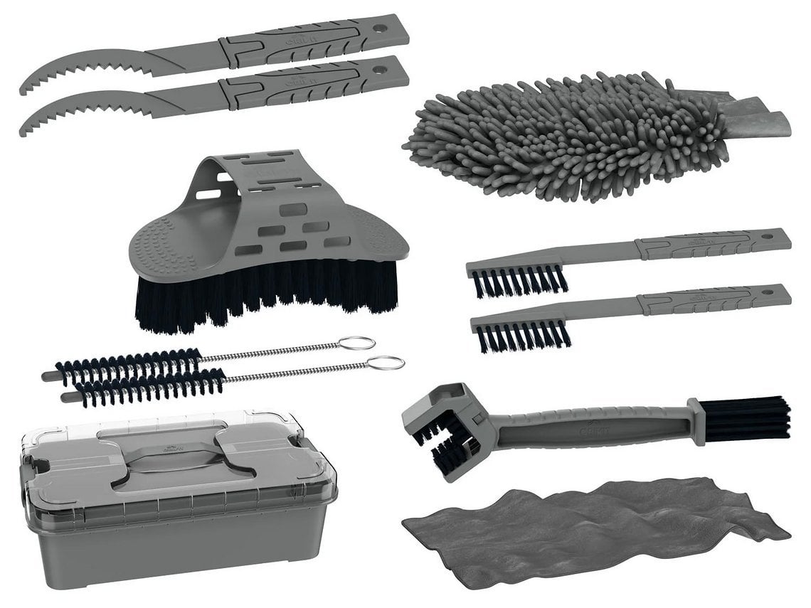 Fahrrad-Putzzeug mit Transportbox