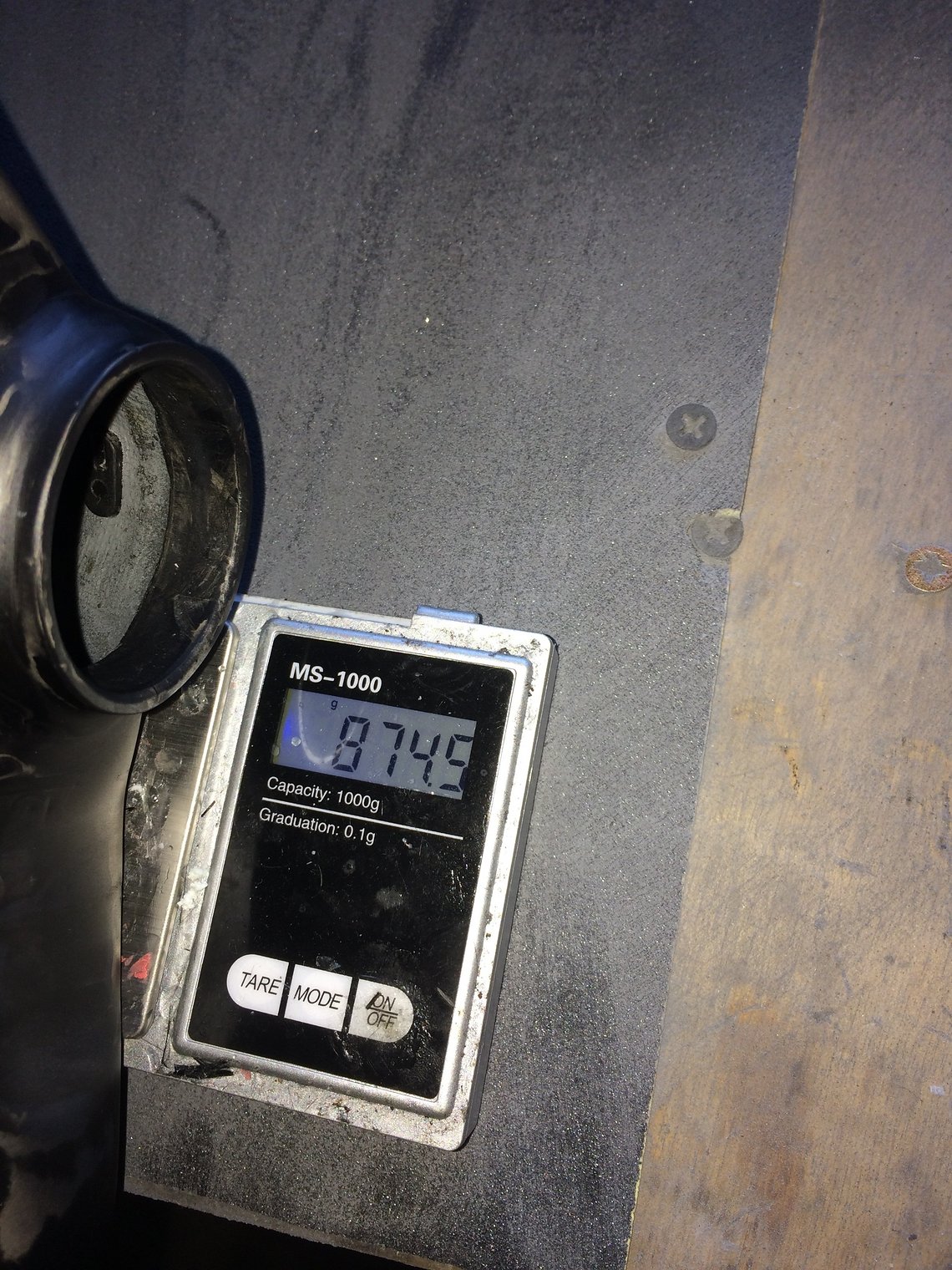 874,5 g Rahmengewicht nach dem Entlacken und mit Klarlack lackieren (ohne Schaltauge)