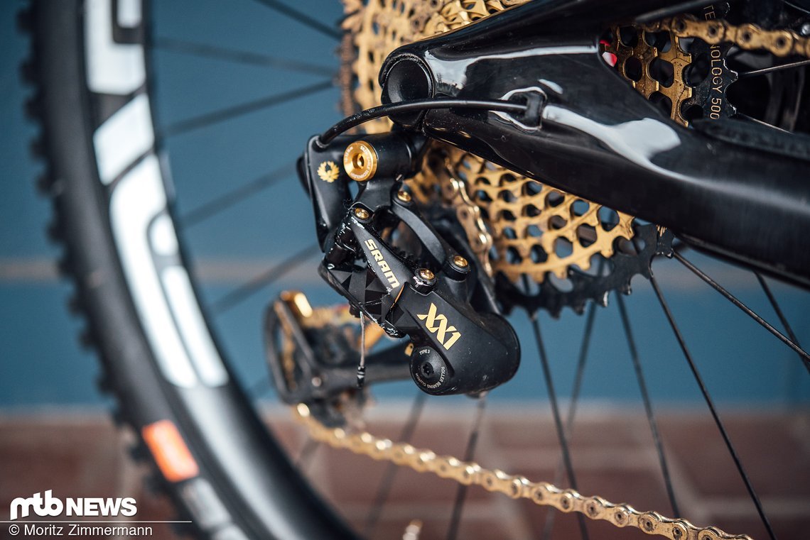 Der edle SRAM XX1-Antrieb ist für knackige Gangwechsel zuständig.