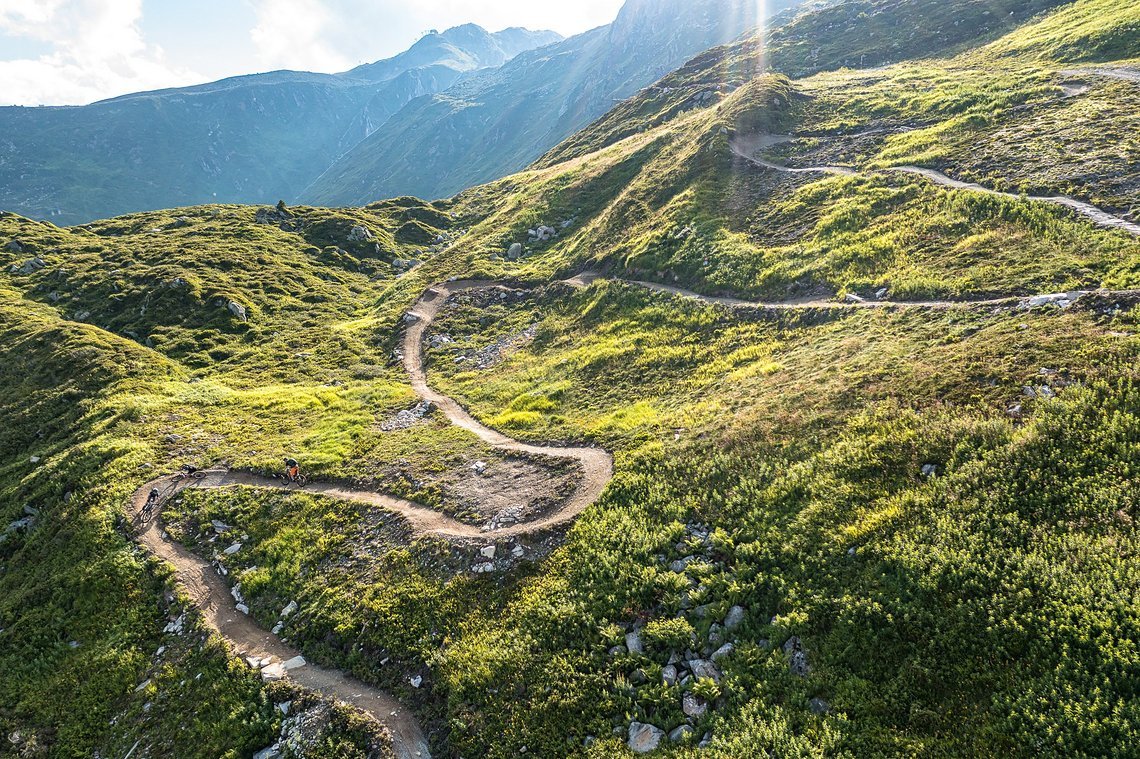 … hat Disentis Sedrun auch herausfordernde Trails zu bieten.