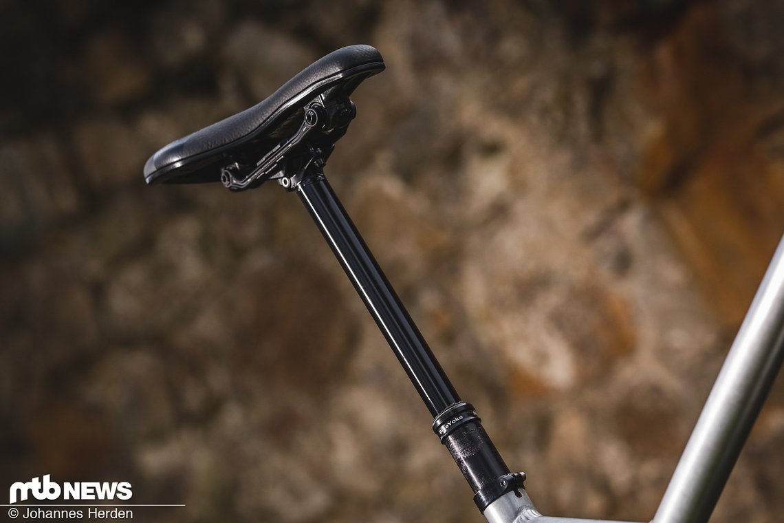 Die Variostütze kommt aus dem Hause BikeYoke.