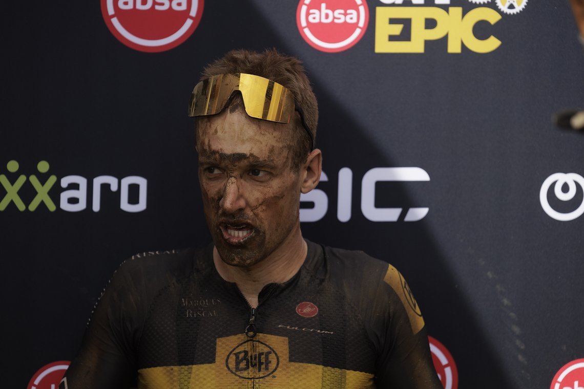 during Stage 4 of the 2025 Absa Cape Epic Mountain Bike stage race held at Fairview, Paarl, Cape Town, South Africa on the 20th March 2025. Photo by Nick Muzik/Cape Epic
PLEASE ENSURE THE APPROPRIATE CREDIT IS GIVEN TO THE PHOTOGRAPHER AND ABSA CAPE 