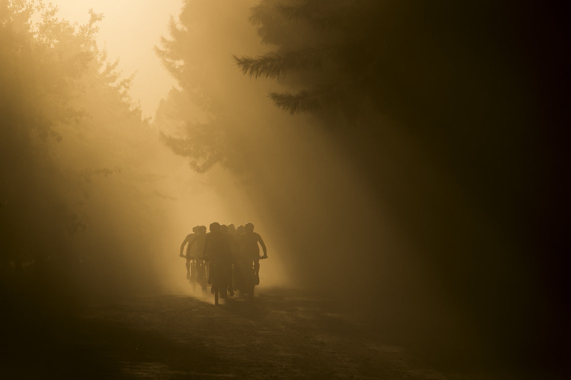 Riders during Stage 1 of the 2024 Absa Cape Epic Mountain Bike stage race from Saronsberg Wine Estate to Saronsberg Wine Estate, Tulbagh, South Africa on the 18th March 2024. Photo by Sam Clark/Cape Epic
PLEASE ENSURE THE APPROPRIATE CREDIT IS GIVEN 