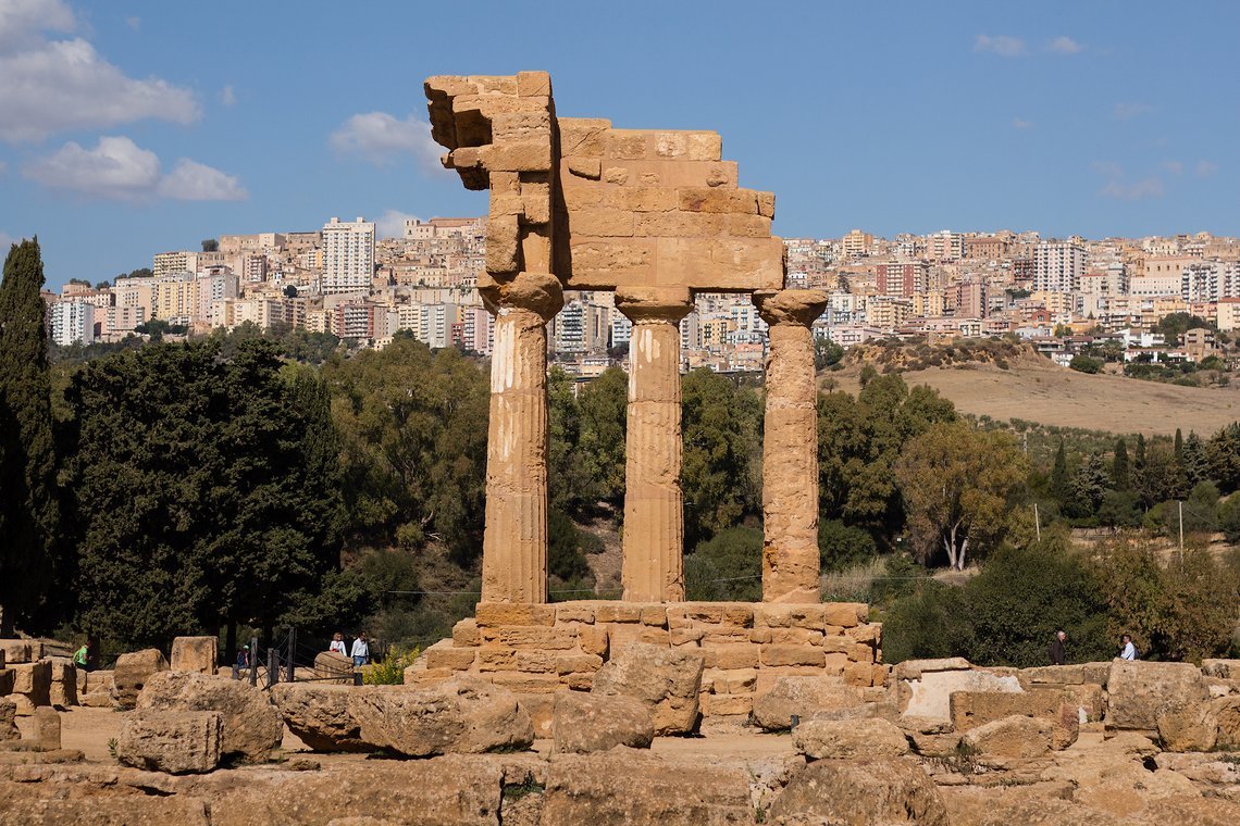 Sightseeing an der Südküste. Agrigento, Unesco Weltkulturerbe