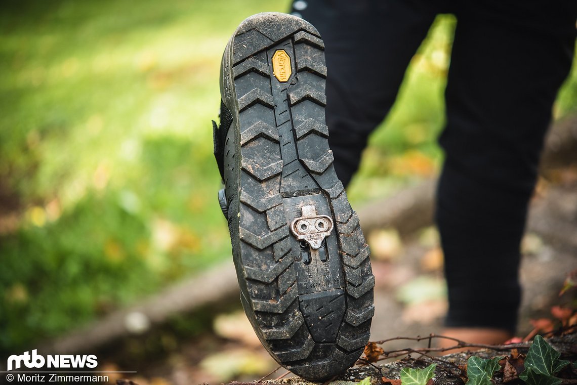 Die griffige Vibram-Sohle soll auf und abseits des Bikes jede Menge Grip zur Verfügung stellen.