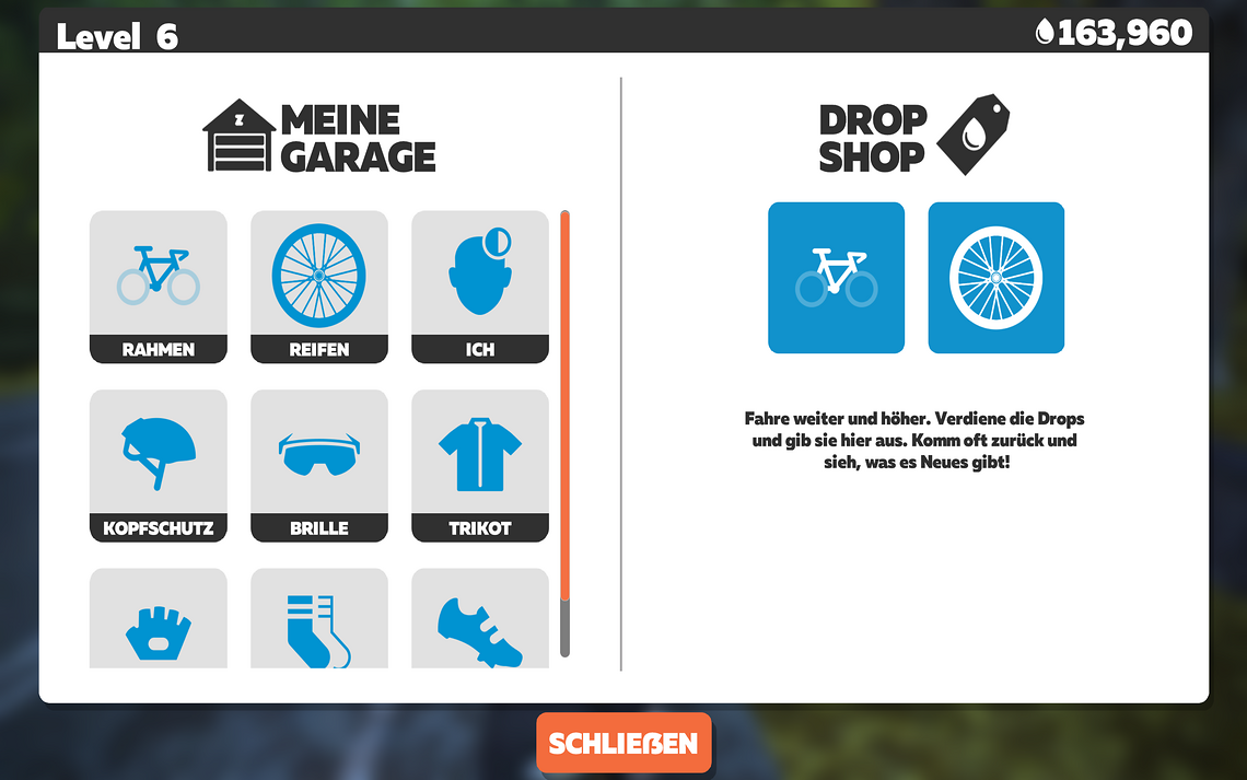In eurer Garage könnt ihr vor der Ausfahrt euer virtuelles Ego personalisieren. Das Equipment müsst ihr aber im Laufe des Spiels freischalten, indem ihr verschiedene Herausforderungen abschließt.