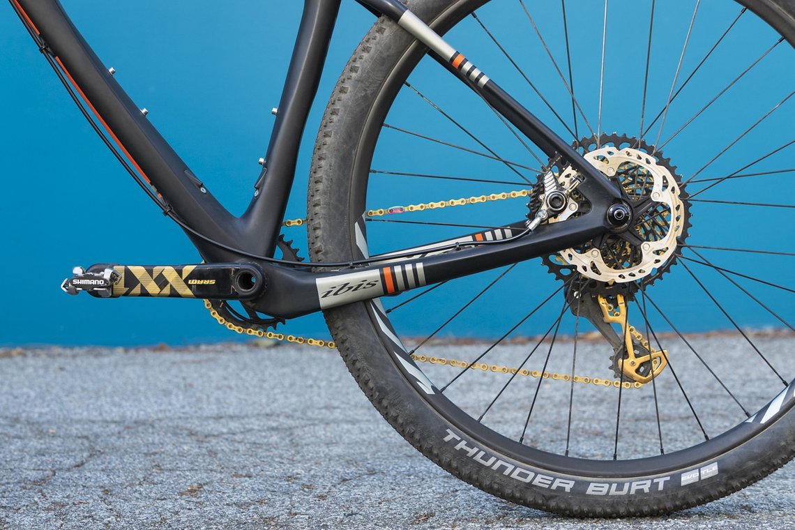 Die Kettenstreben des Ibis DV9 sind mit einer Länge von 439 mm weder besonders kurz noch lang.