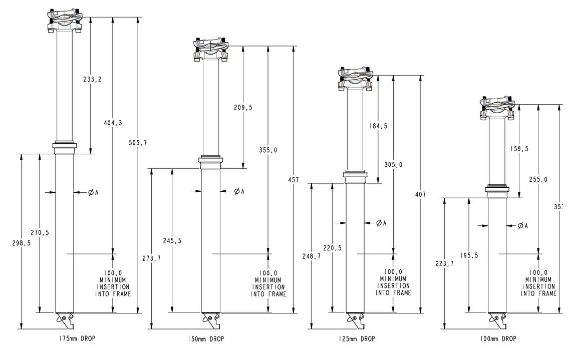 Fox Transfer 175 Dimensions internal