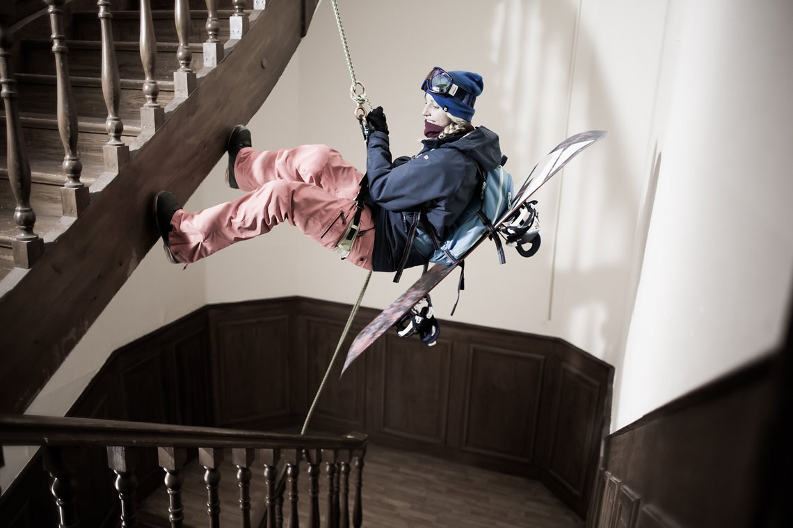 Puls Playground: Beitrag Abseilen. Heute mal anders im Treppenhaus
