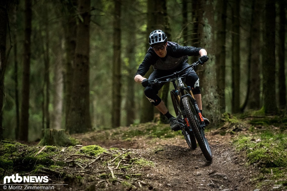 Wird der Trail steiler, vermittelt das Bike dem Fahrer viel Sicherheit