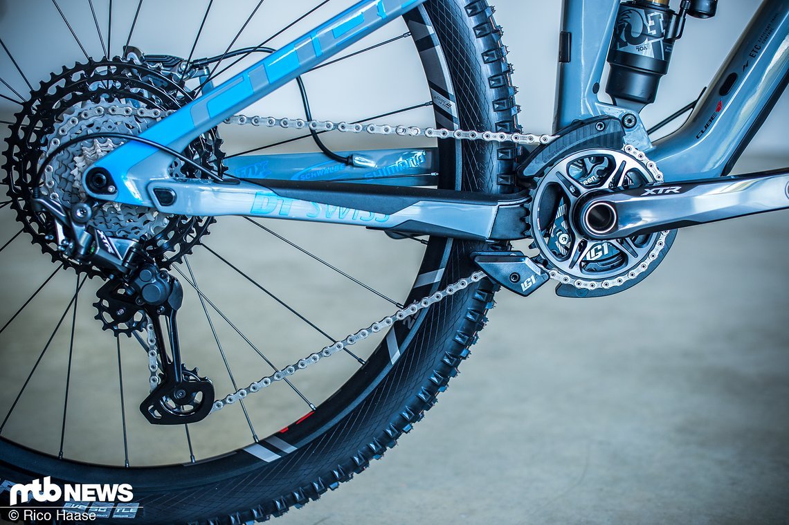 An Bord ist auch der neue Shimano XTR-Antrieb
