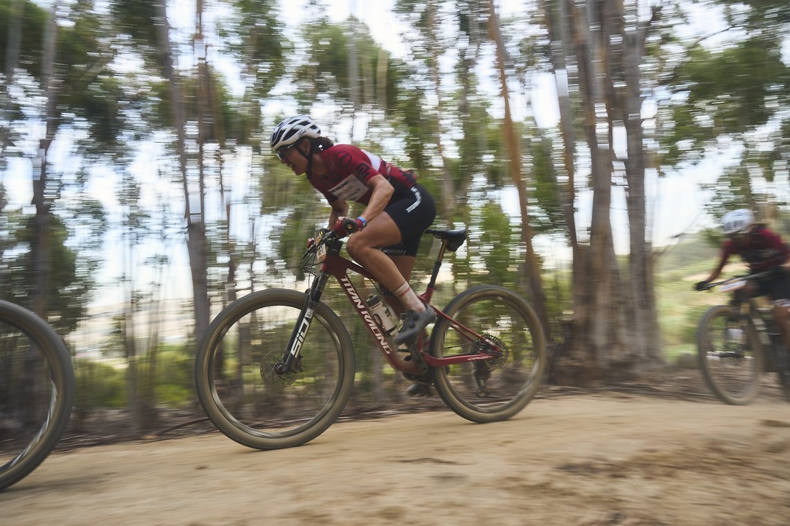 Bianca HAW during Stage 4 of the 2025 Absa Cape Epic Mountain Bike stage race held at Fairview, Paarl, Cape Town, South Africa on the 20th March 2025. Photo by Michael Chiaretta/Cape Epic
PLEASE ENSURE THE APPROPRIATE CREDIT IS GIVEN TO THE PHOTOGRAP