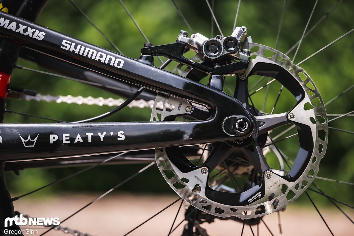 Auch der neue XTR-Bremssattel ist mit an Bord – nur die Scheiben haben keine Veränderung erfahren.