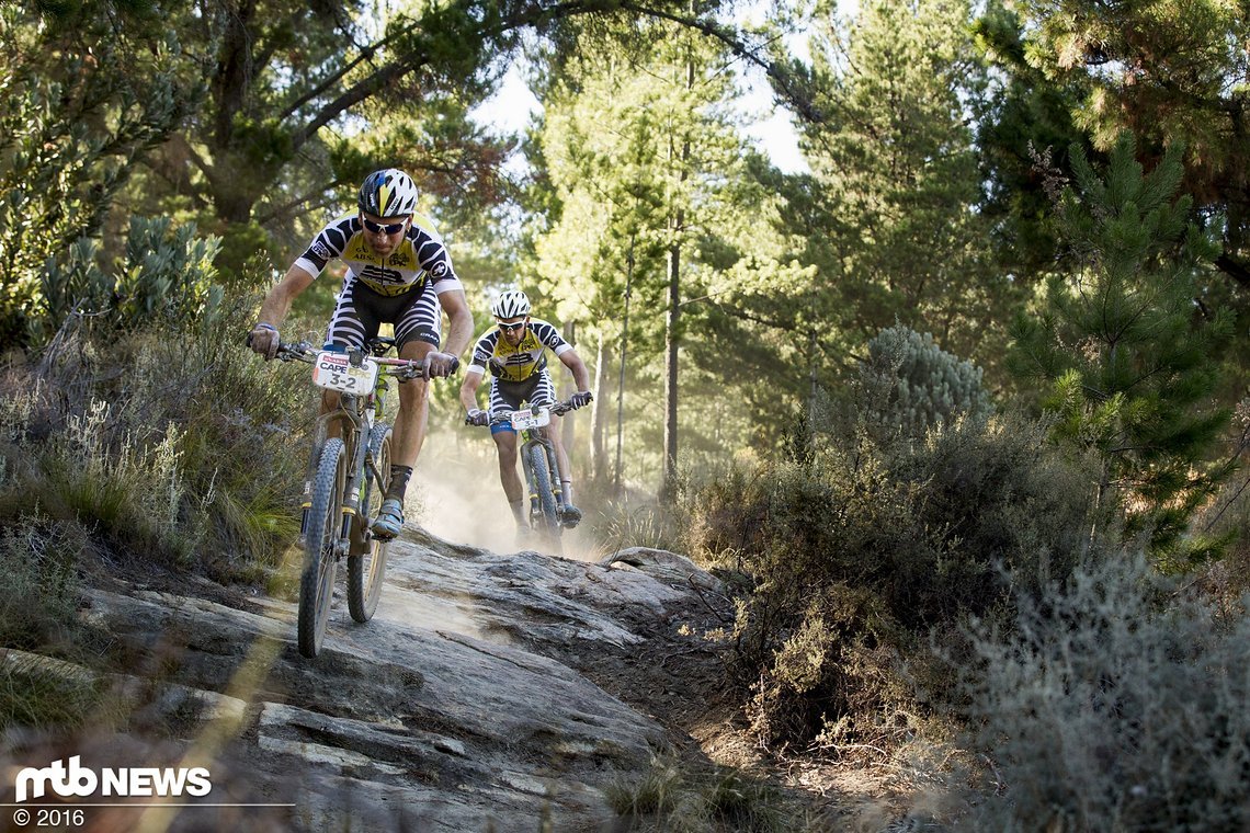 Urs Huber und Karl Platt auf dem Trail