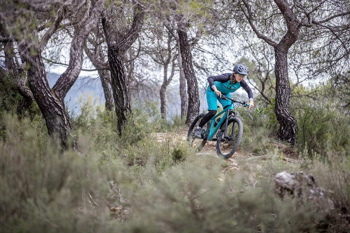 Das Canyon Grand Canyon WMN glänzt mit versteckten Trail-Fähigkeiten, die sich nicht nur in der Ausstattung bemerkbar machen