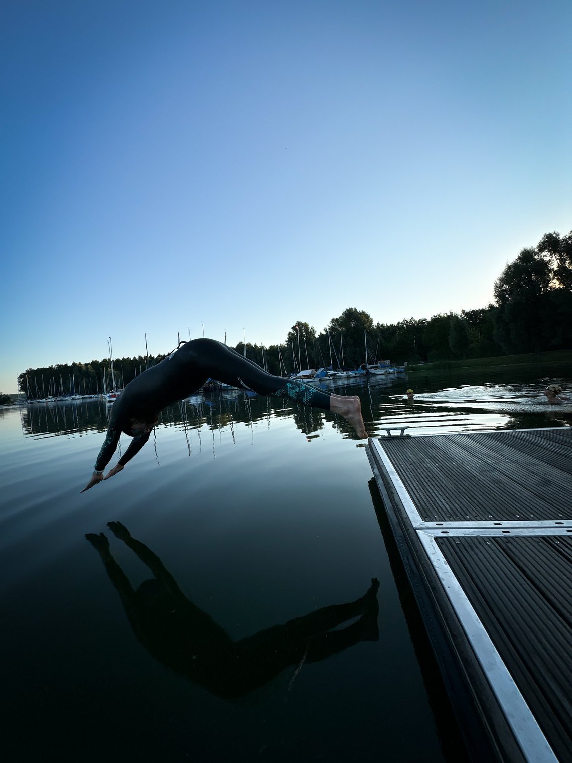 Jeden Morgen ein Sprung in den Rothsee fürs Schwimmen …