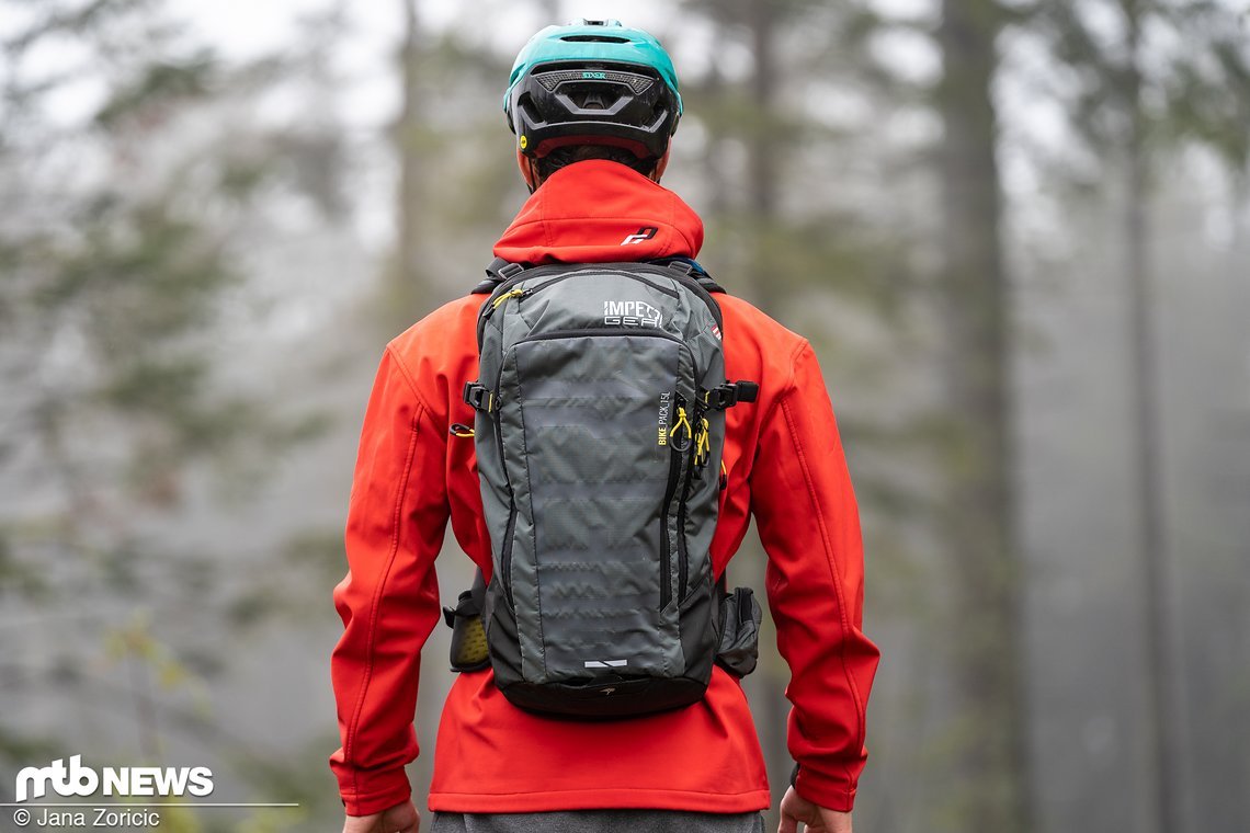 Der Rucksack liegt angenehm am Rücken ...
