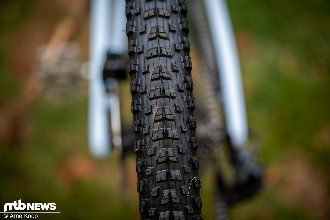 Das feine Profil des Maxxis Rekon sorgt im Uphill für jede Menge Geschwindigkeit