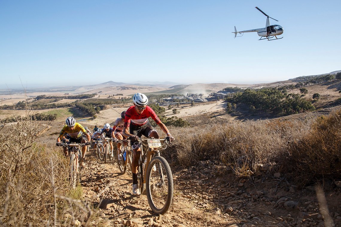Riders during Stage 1 of the 2025 Absa Cape Epic Mountain Bike stage race held at Meerendal Wine Estate, Cape Town, South Africa on the 17th March 2025. Photo by Sam Clark/Cape Epic
PLEASE ENSURE THE APPROPRIATE CREDIT IS GIVEN TO THE PHOTOGRAPHER AN