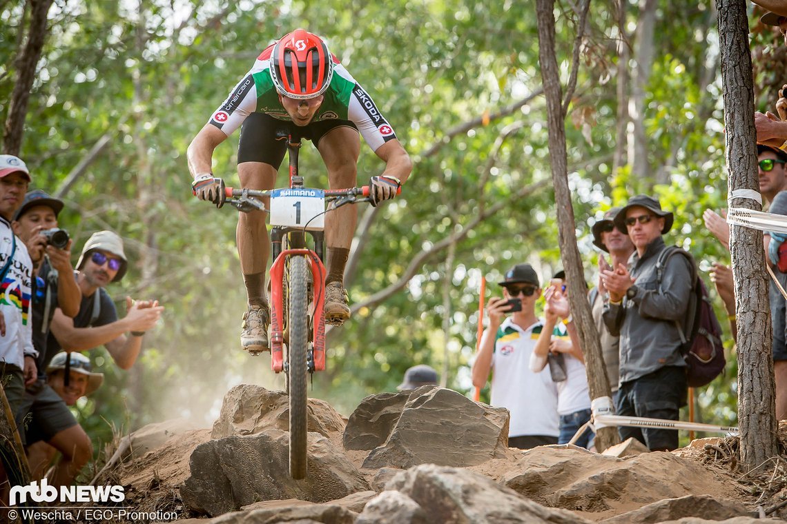 Nino Schurter hatte in Jaroslav Kulhavy wohl seinen stärksten Widersacher.