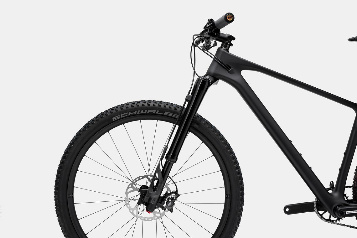 Mit einem Lenkwinkel von 66,5° mit 110 mm Federweg setzt Cannondale im Bereich der XC Race-Hardtails neue Maßstäbe