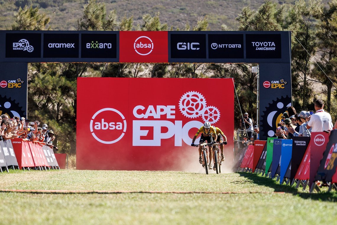 Simone AVONDETTO and Luca BRAIDOT during Stage 1 of the 2025 Absa Cape Epic Mountain Bike stage race held at Meerendal Wine Estate, Cape Town, South Africa on the 17th March 2025. Photo by Nick Muzik/Cape Epic
PLEASE ENSURE THE APPROPRIATE CREDIT IS 