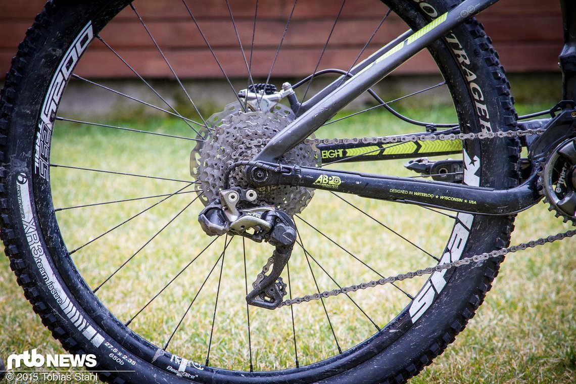 Die Shimano XTR Di2 fährt René mit 11 Gängen (11-40 Zähne) und hat bislang gute Erfahrungen mit der elektrifizierten Steuerung gemacht