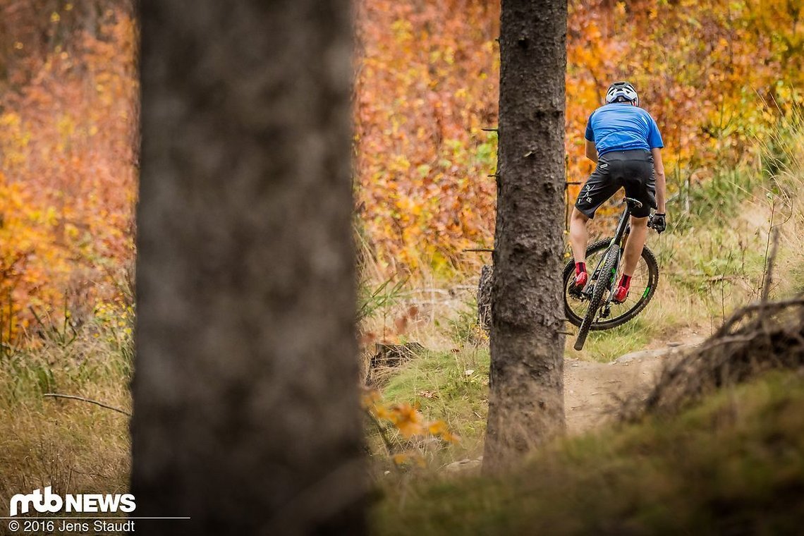 Der Spaß darf auf einem Hardtail im Training natürlich nicht zu kurz kommen