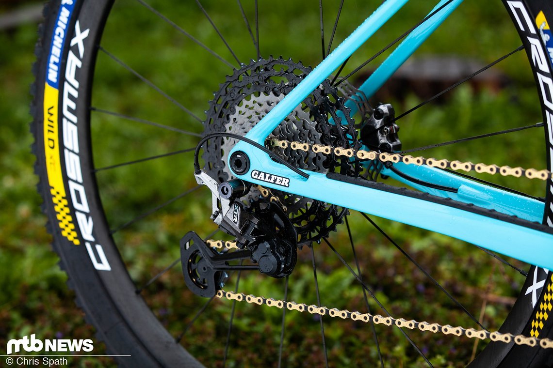 Der Antrieb der Räder vom KMC Orbea-Team entstammt Shimanos Top-Gruppe XTR