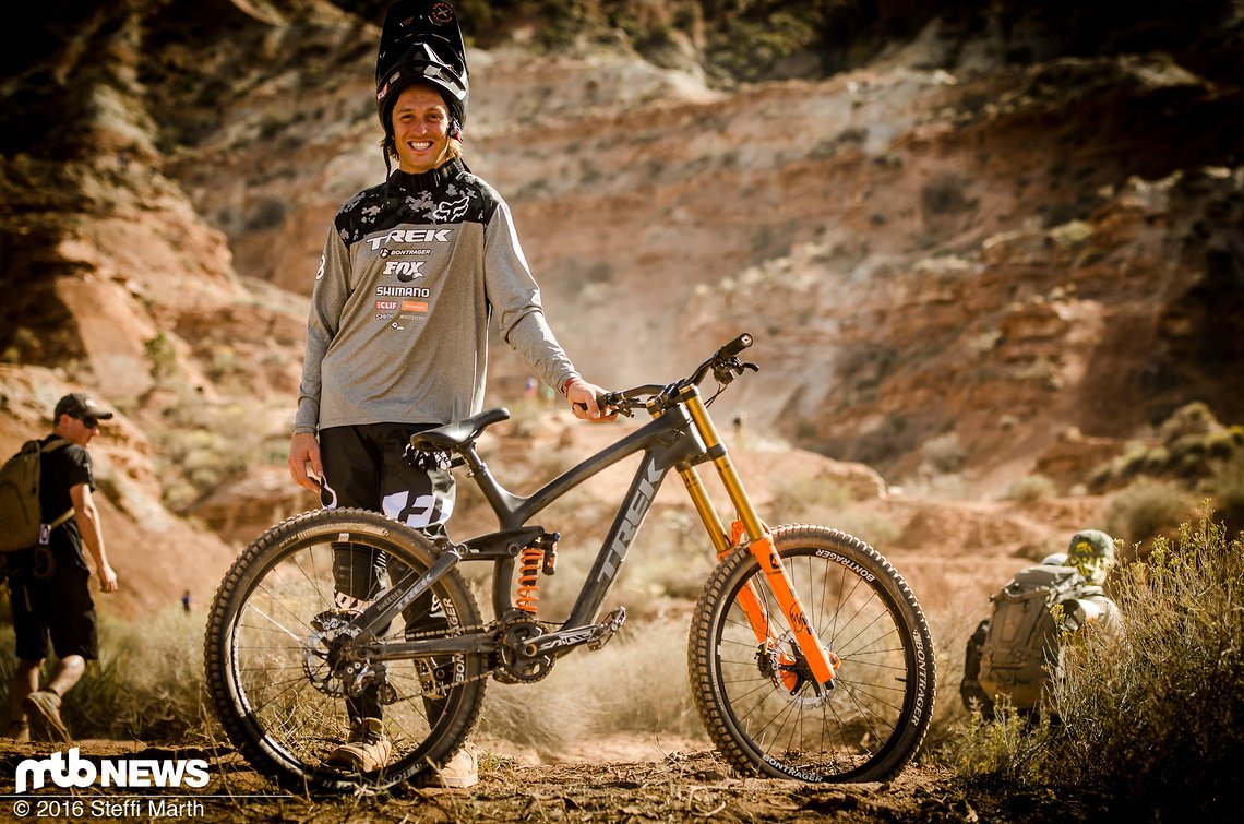 Auch Brett Rheeders Trek Session kommt ziemlich schlicht daher