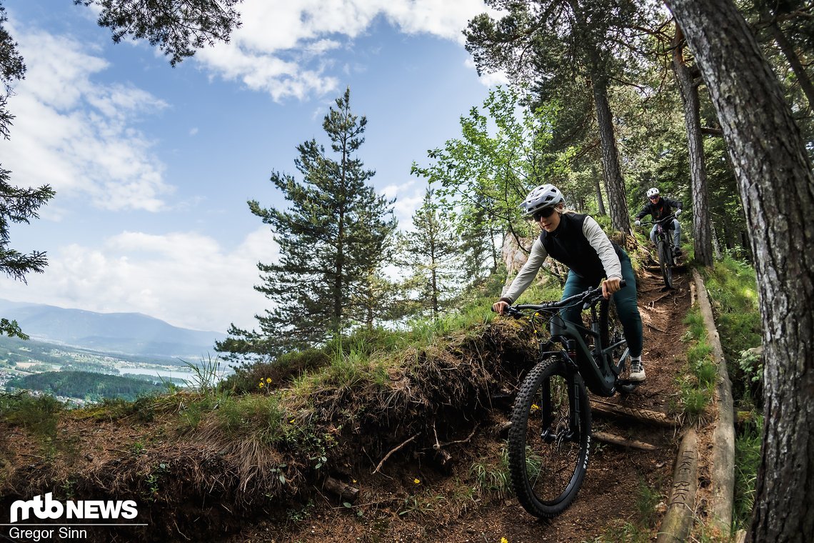 Zur Einstimmung fahren wir den Samonigg-Trail