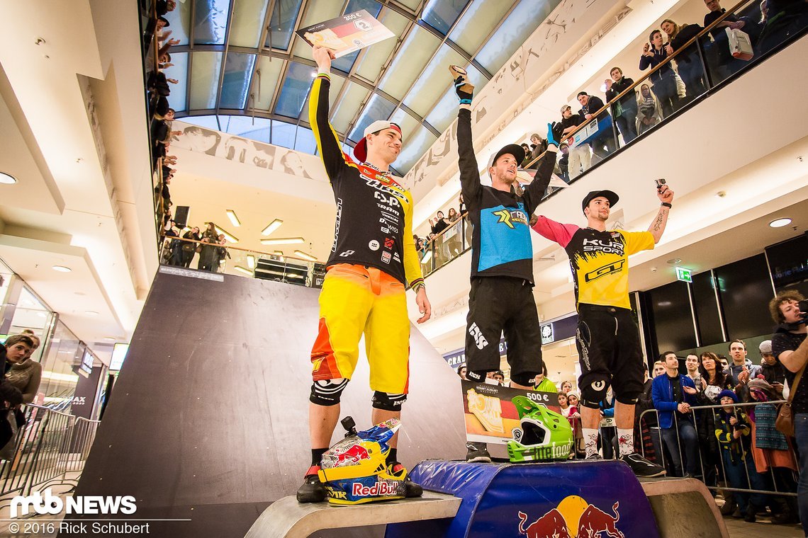 Das Podium von Hannover: Tomas Slavik, Johannes Fischbach, Hynek Strouha