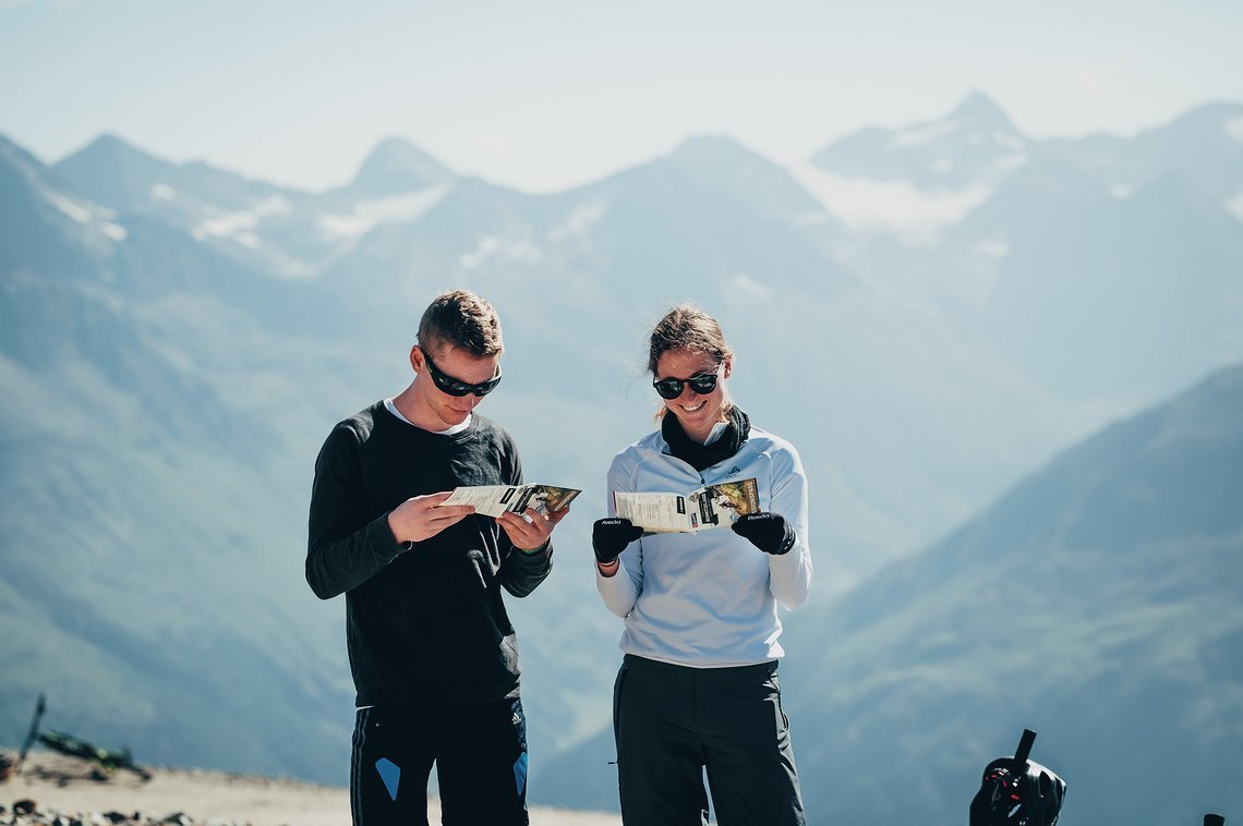 Komm, wir fahren den schweren Trail gleich am Anfang, solange wir noch fit sind