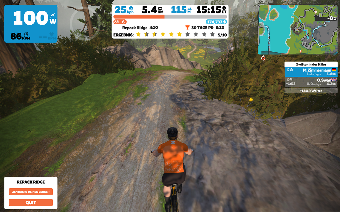 … doch mit dem Offroad-Modus möchte Zwift nun auch Mountainbiker ansprechen.