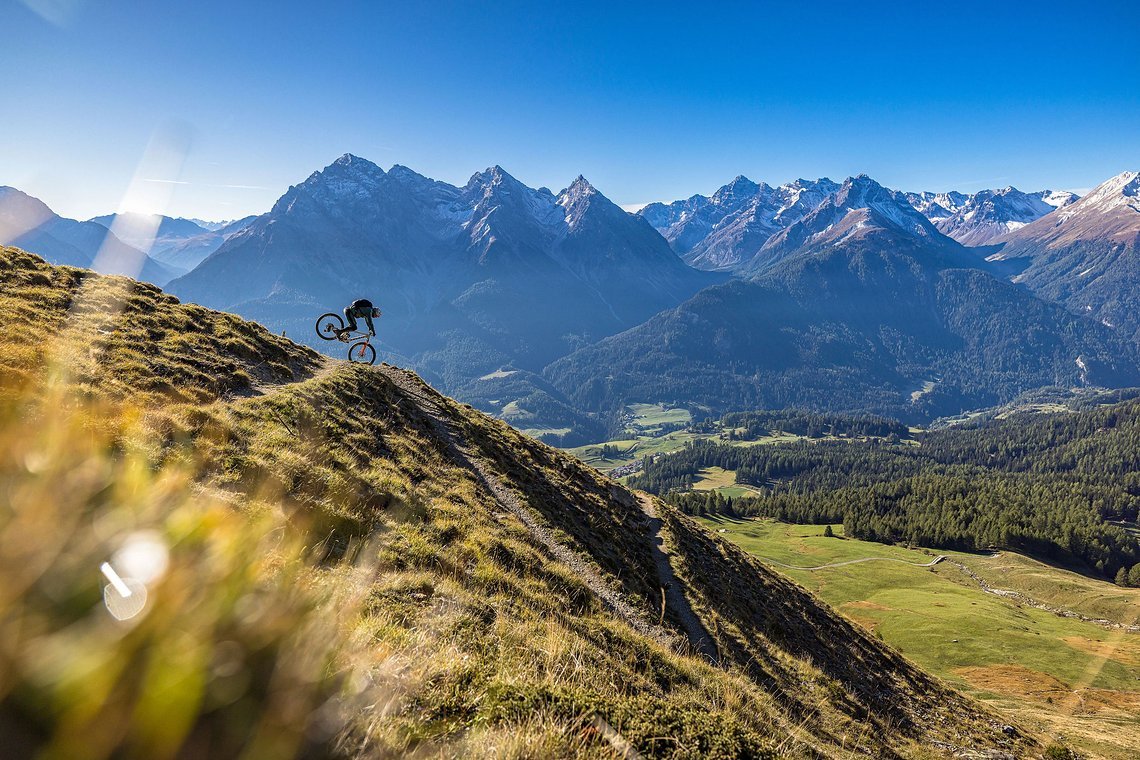 Spitzkehre auf dem Trail