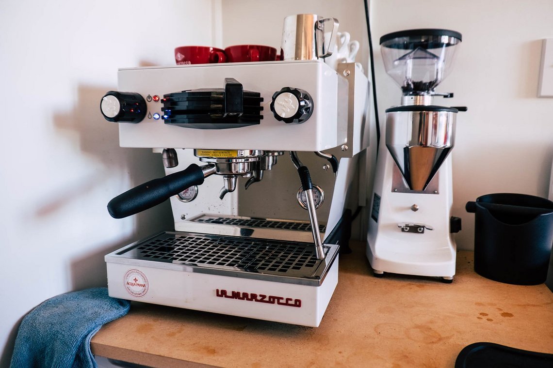 La Marzocco hat uns eine Maschine nach Rotorua geschickt, an feinstem Kaffee hats nicht gefehlt