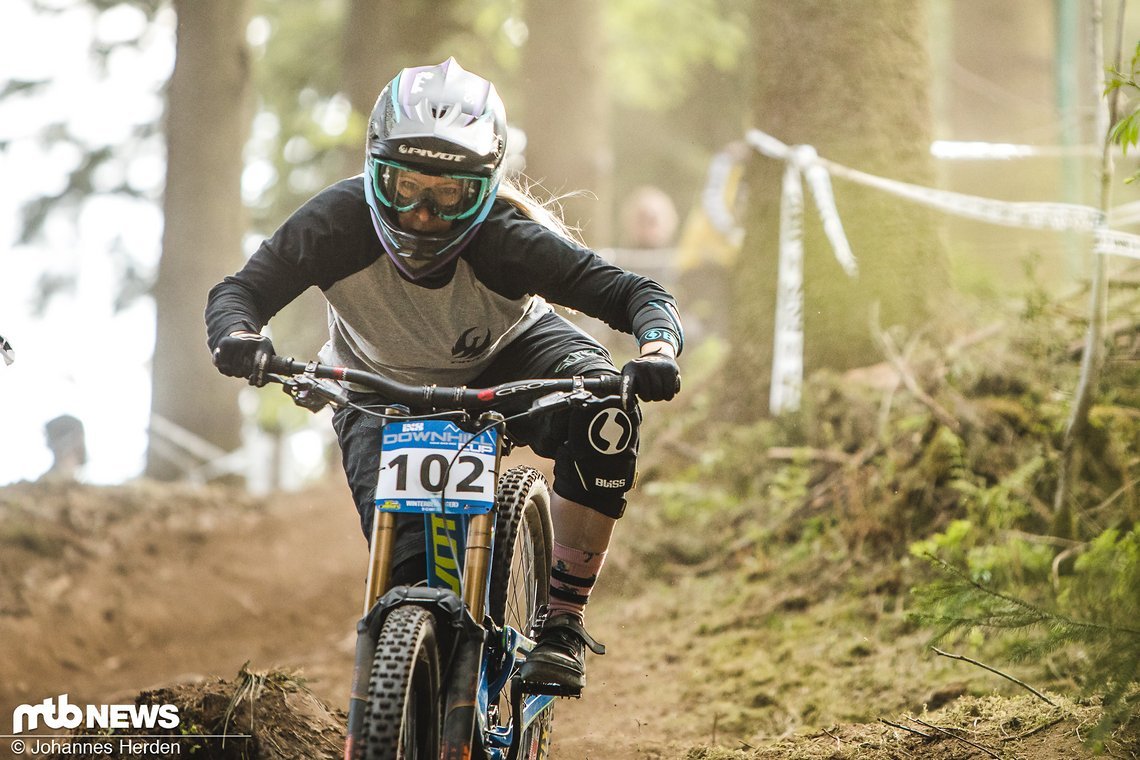 Katrin Karkhof holte in Winterberg leider zum erneuten Mal nur die Holzmedaille. Hier im trockenen Training