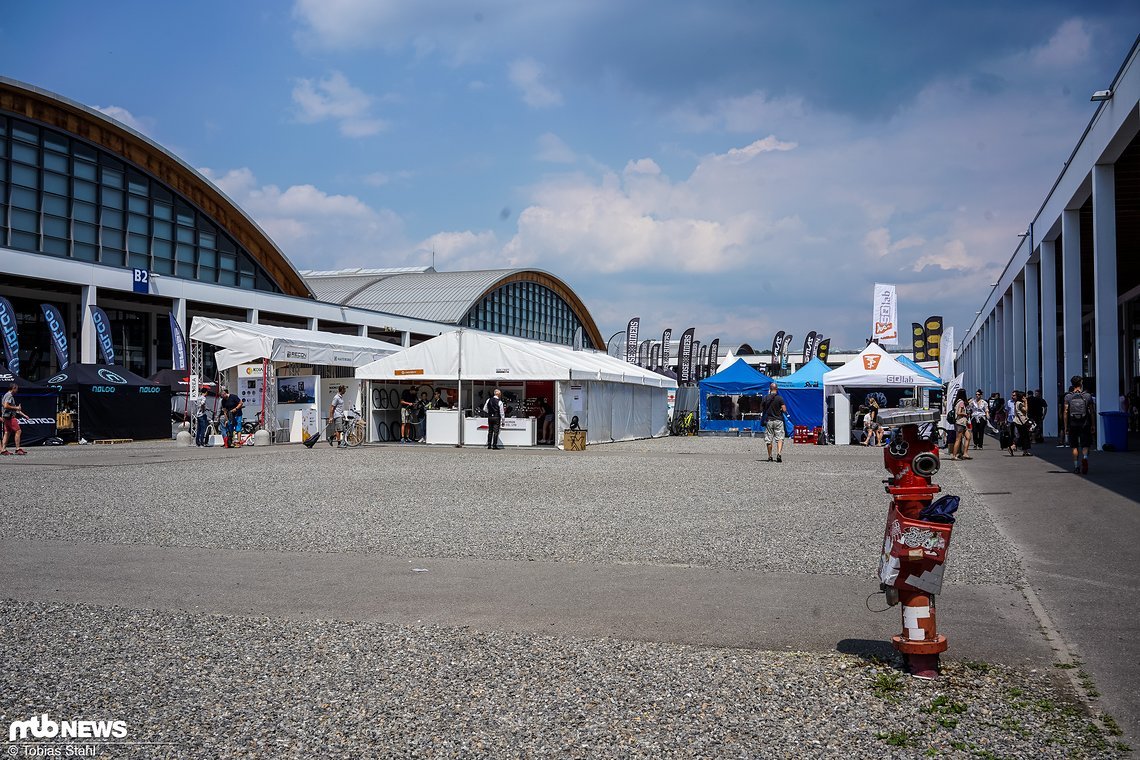 Auch das ist die Eurobike 2018: Große Freiflächen auf dem Freigelände