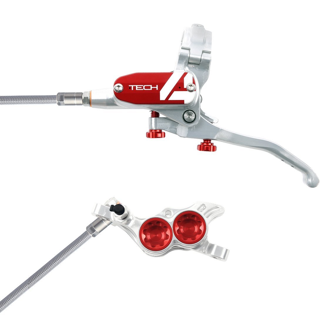 WEB SILVER RED T4 E4 BRAIDED