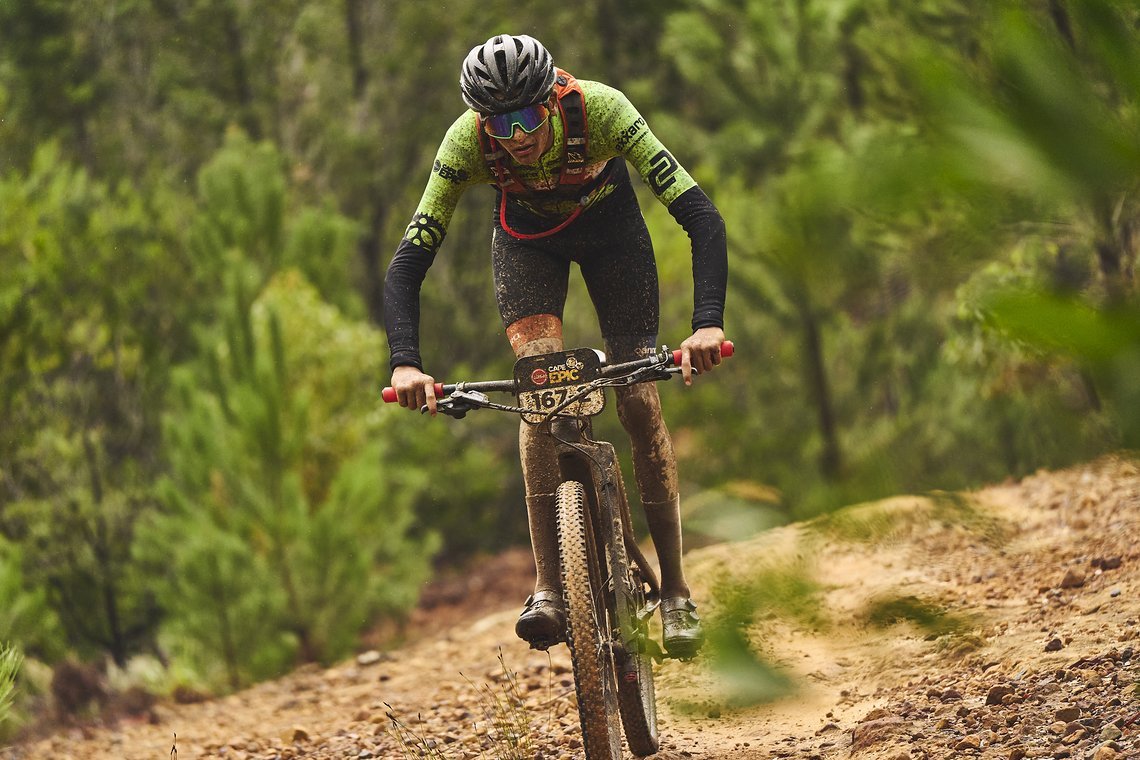 during Stage 6 of the 2025 Absa Cape Epic Mountain Bike stage race held at Lourensford Wine Estate, Somerset West, Cape Town, South Africa on the 22nd March 2025. Photo by Michael Chiaretta/Cape Epic
PLEASE ENSURE THE APPROPRIATE CREDIT IS GIVEN TO T