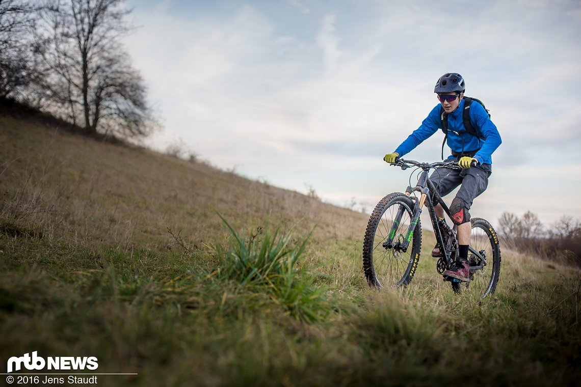 Sind die Trails bergauf weniger technisch, muss man nicht ganz so konzentriert sein