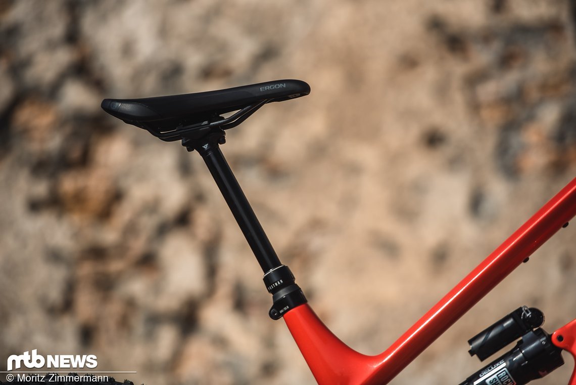 Die YT Postman-Sattelstütze funktioniert solide, bietet aber einen Hub von lediglich 150 mm. Das ist zu wenig an einem modernen Enduro.