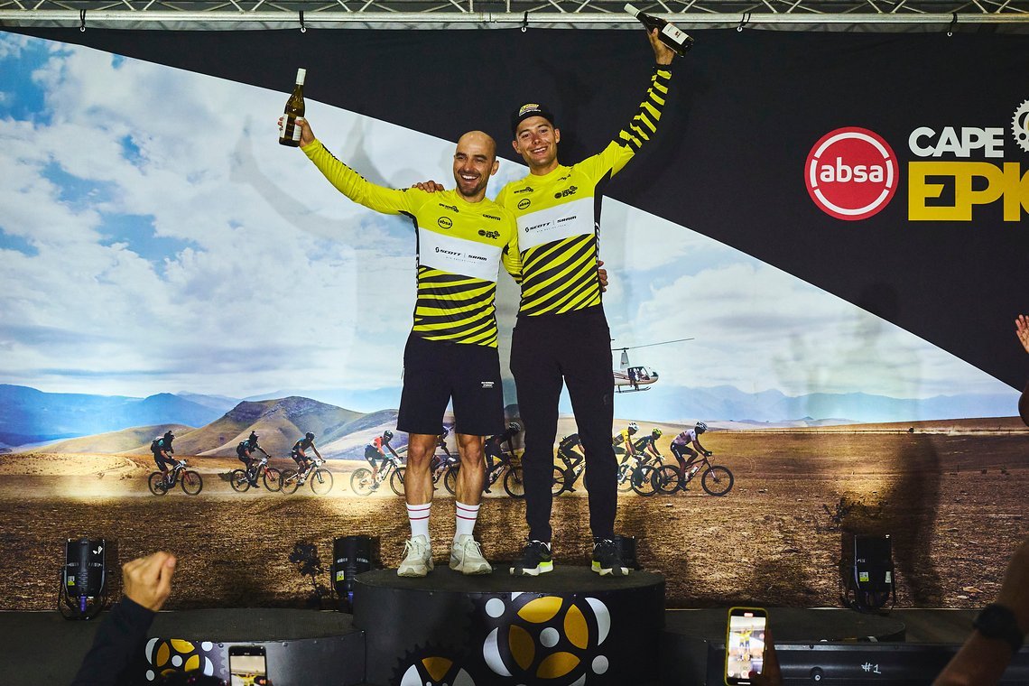 during Stage 1 of the 2025 Absa Cape Epic Mountain Bike stage race held at Meerendal Wine Estate, Cape Town, South Africa on the 17th March 2025. Photo by Michael Chiaretta/Cape Epic
PLEASE ENSURE THE APPROPRIATE CREDIT IS GIVEN TO THE PHOTOGRAPHER A