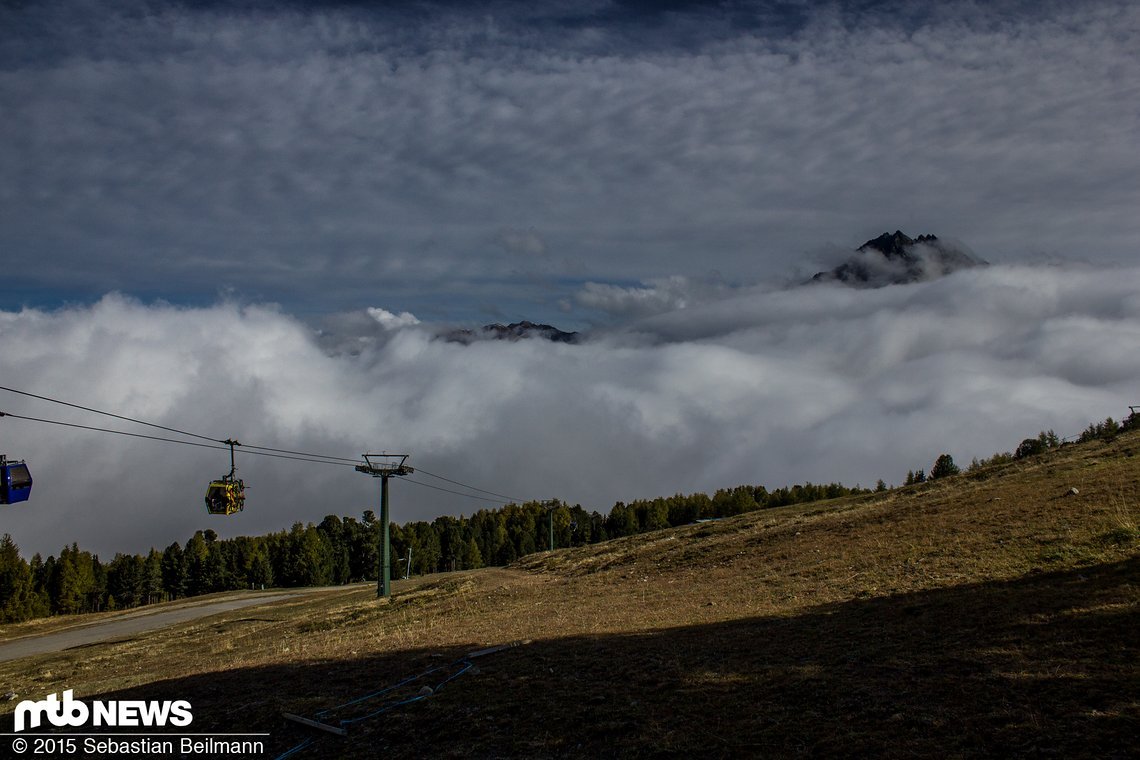 Bestes Wetter zum Tourstart an der Bergbahn Schöneben